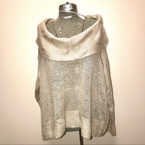 Lane Bryant Cowl/Off Shoulder Cream Sweater 26/28